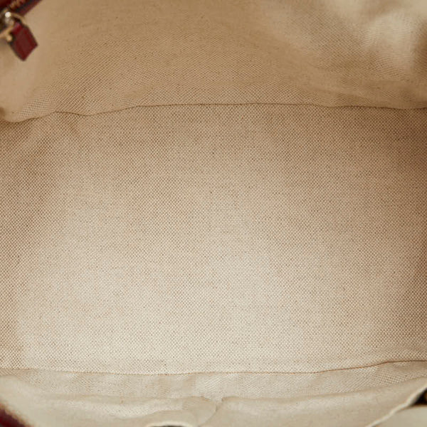 グッチ マイクログッチシマ ハンドバッグ ショルダーバッグ 2WAY 309617 レッド パテントレザー レディース GUCCI 【中古】