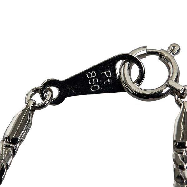 Pt850 プラチナ ダイヤ0.18ct チェーン ブレスレット レディース 【中古】