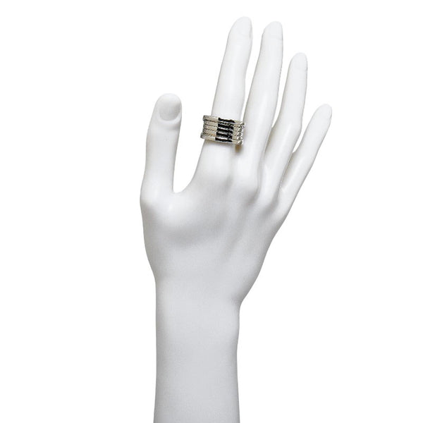 ブルガリ ビーゼロワン #57 リング 指輪 K18WG ホワイトゴールド メンズ BVLGARI 【中古】