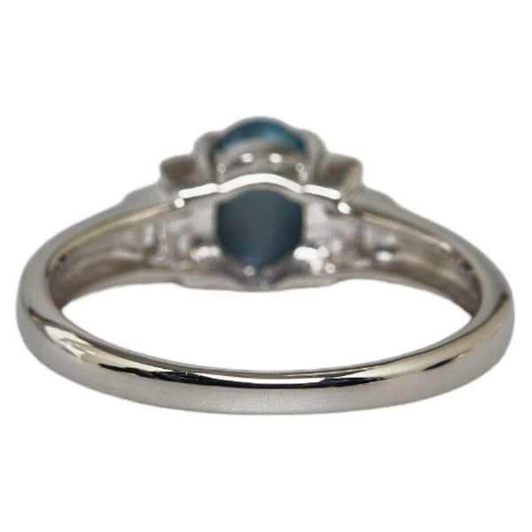 Pt900 プラチナ アレキサンドライトキャッツアイ1.46ct ダイヤ0.19ct リング 指輪 レディース 12号 【中古】