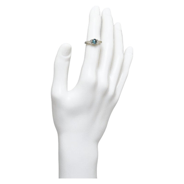 Pt900 プラチナ アレキサンドライトキャッツアイ1.46ct ダイヤ0.19ct リング 指輪 レディース 12号 【中古】