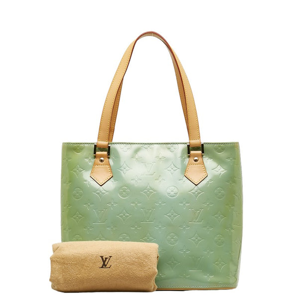 ルイ ヴィトン モノグラム ヴェルニ ヒューストン トートバッグ M91053 グリーン パテントレザー レディース LOUIS VUITTON 【中古】