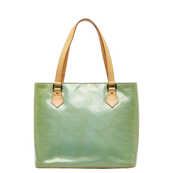 ルイ ヴィトン モノグラム ヴェルニ ヒューストン トートバッグ M91053 グリーン パテントレザー レディース LOUIS VUITTON 【中古】