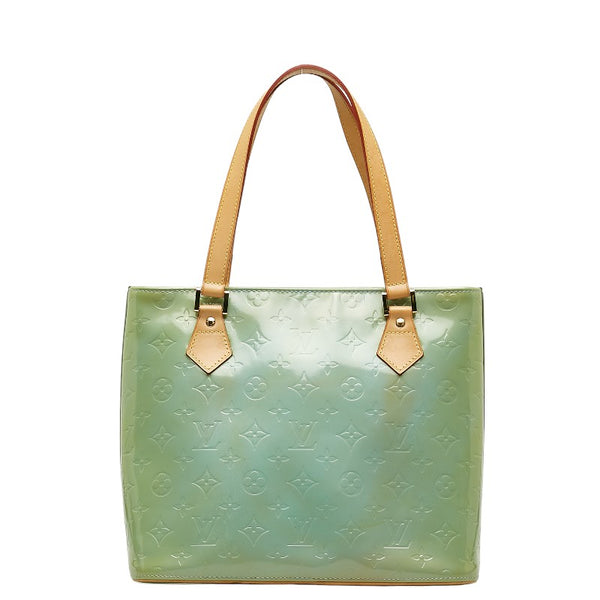 ルイ ヴィトン モノグラム ヴェルニ ヒューストン トートバッグ M91053 グリーン パテントレザー レディース LOUIS VUITTON 【中古】