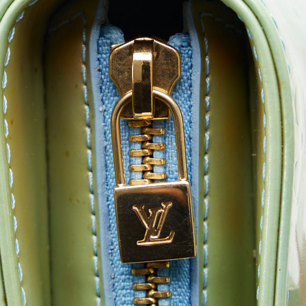 ルイ ヴィトン モノグラム ヴェルニ ヒューストン トートバッグ M91053 グリーン パテントレザー レディース LOUIS VUITTON 【中古】