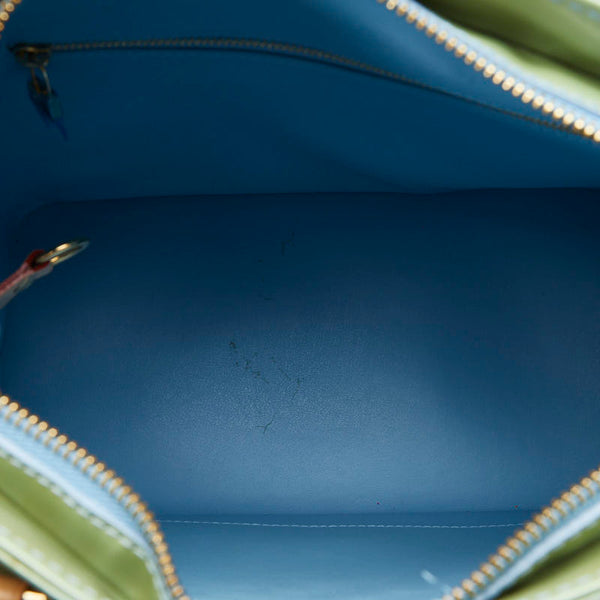 ルイ ヴィトン モノグラム ヴェルニ ヒューストン トートバッグ M91053 グリーン パテントレザー レディース LOUIS VUITTON 【中古】
