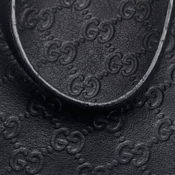 グッチ グッチシマ 斜め掛け ショルダーバッグ 201446 ブラック レザー メンズ GUCCI 【中古】