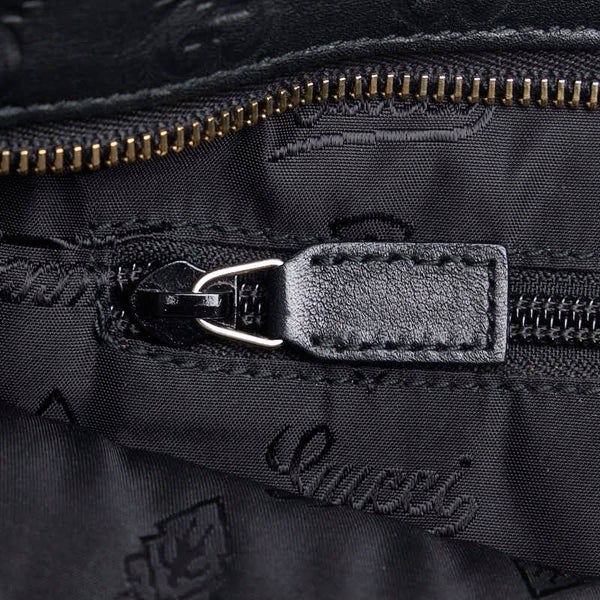 グッチ グッチシマ 斜め掛け ショルダーバッグ 201446 ブラック レザー メンズ GUCCI 【中古】