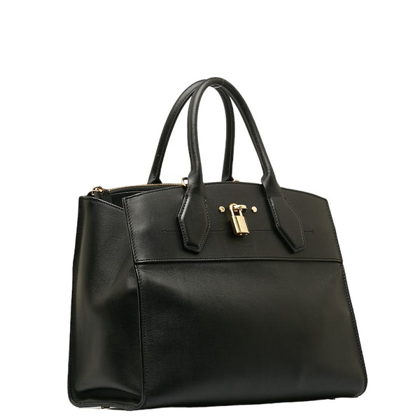 ルイ ヴィトン シティ スティーマーMM ハンドバッグ M53015 ブラック レザー レディース LOUIS VUITTON 【中古】