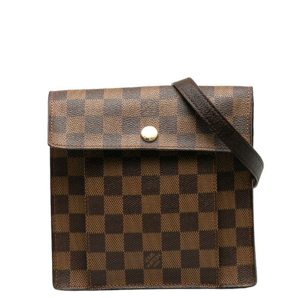 ルイ ヴィトン ダミエ  ピムリコ 斜め掛けショルダーバッグ N45272 ブラウン PVC レザー レディース LOUIS VUITTON 【中古】