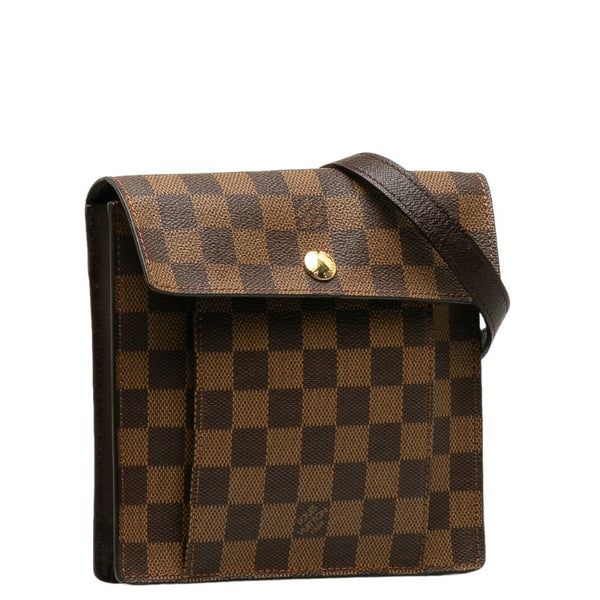 ルイ ヴィトン ダミエ  ピムリコ 斜め掛けショルダーバッグ N45272 ブラウン PVC レザー レディース LOUIS VUITTON 【中古】