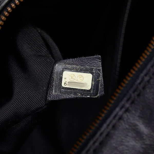 シャネル ココマーク ワイルドステッチ ハンドバッグ ボストンバッグ ブラック レザー レディース CHANEL 【中古】