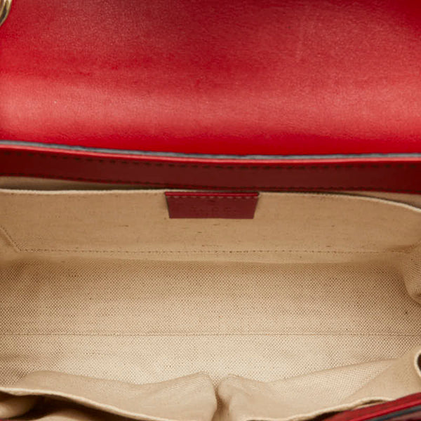 グッチ グッチシマ エミリー チェーン ショルダーバッグ 295402 レッド レザー レディース GUCCI 【中古】