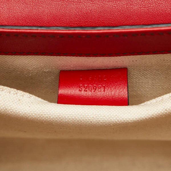 グッチ グッチシマ エミリー チェーン ショルダーバッグ 295402 レッド レザー レディース GUCCI 【中古】