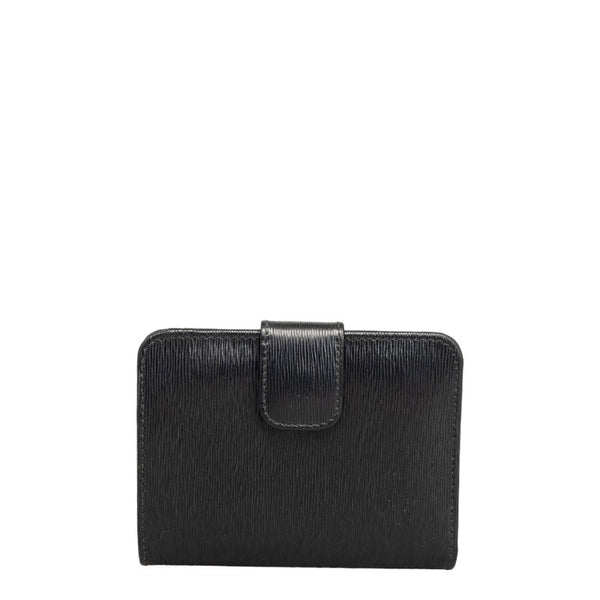 プラダ ヴィッテロ ムーヴ 三角ロゴ 二つ折り財布 1ML018 ブラック レザー レディース PRADA 【中古】