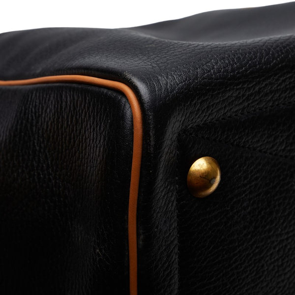 エルメス ヴィクトリア ボストンバッグ トラベルバッグ 旅行用バッグ ブラック ブラウン レザー レディース HERMES 【中古】