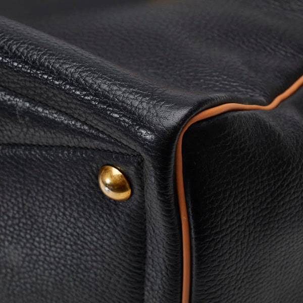 エルメス ヴィクトリア ボストンバッグ トラベルバッグ 旅行用バッグ ブラック ブラウン レザー レディース HERMES 【中古】