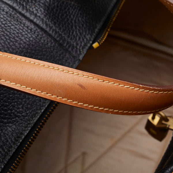 エルメス ヴィクトリア ボストンバッグ トラベルバッグ 旅行用バッグ ブラック ブラウン レザー レディース HERMES 【中古】