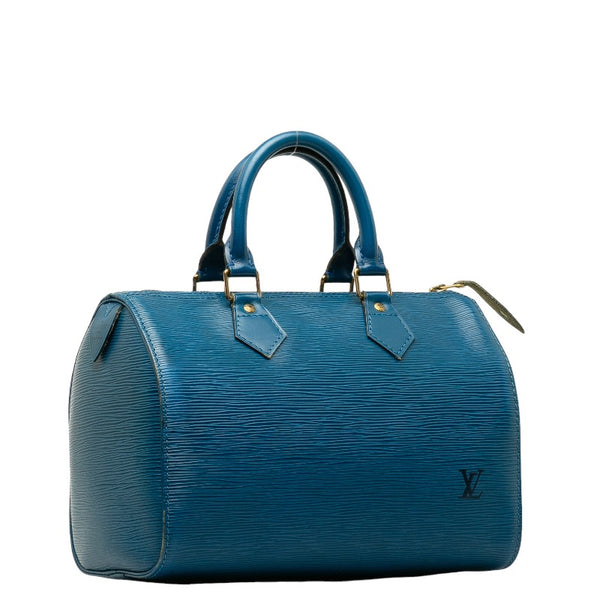 ルイ ヴィトン エピ スピーディ25 ハンドバッグ ミニボストンバッグ M43015 トレドブルー レザー レディース LOUIS VUITTON 【中古】