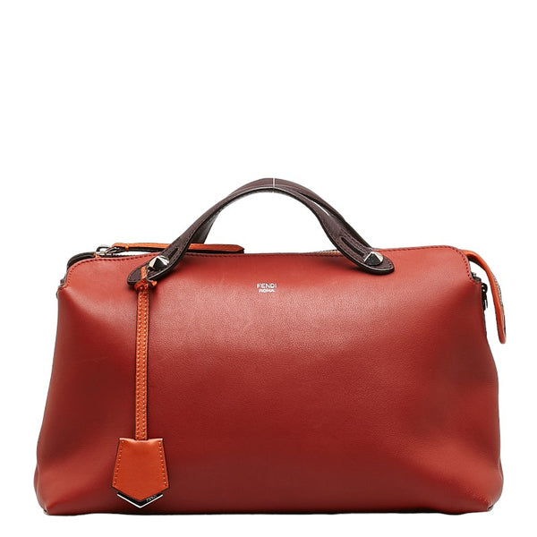 フェンディ バイザウェイ ハンドバッグ 8BL125 オレンジ レザー レディース FENDI 【中古】