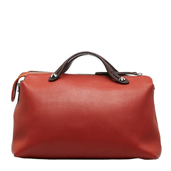 フェンディ バイザウェイ ハンドバッグ 8BL125 オレンジ レザー レディース FENDI 【中古】