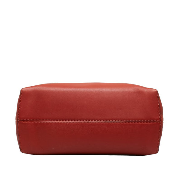 フェンディ バイザウェイ ハンドバッグ 8BL125 オレンジ レザー レディース FENDI 【中古】