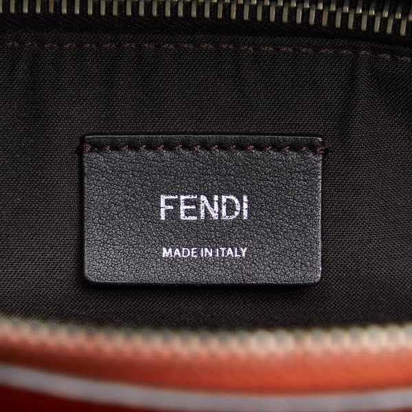 フェンディ バイザウェイ ハンドバッグ 8BL125 オレンジ レザー レディース FENDI 【中古】