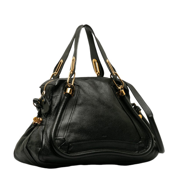 クロエ パラティ ハンドバッグ ショルダーバッグ 2WAY ブラック レザー レディース Chloe 【中古】