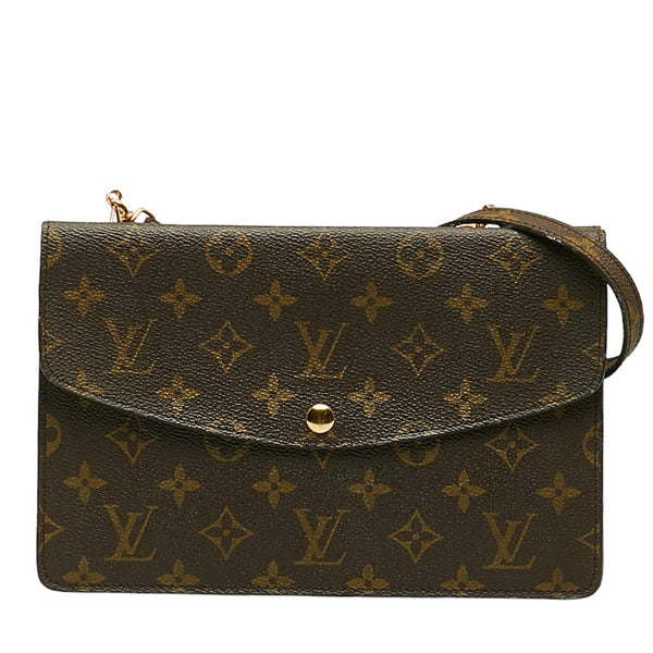 ルイ ヴィトン モノグラム ドゥーブルラバ 斜め掛け ショルダーバッグ M51815 ブラウン PVC レディース LOUIS VUITTON 【中古】