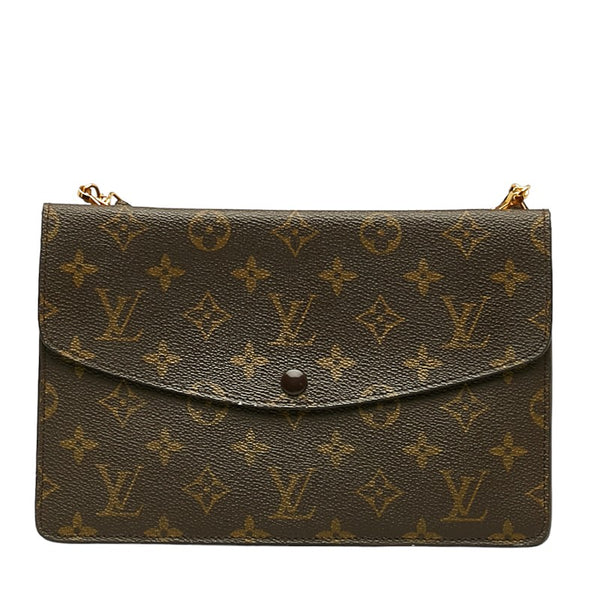 ルイ ヴィトン モノグラム ドゥーブルラバ 斜め掛け ショルダーバッグ M51815 ブラウン PVC レディース LOUIS VUITTON 【中古】