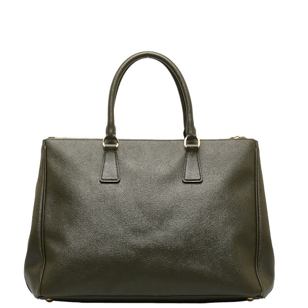 プラダ サフィアーノ ハンドバッグ カーキ レザー レディース PRADA 【中古】