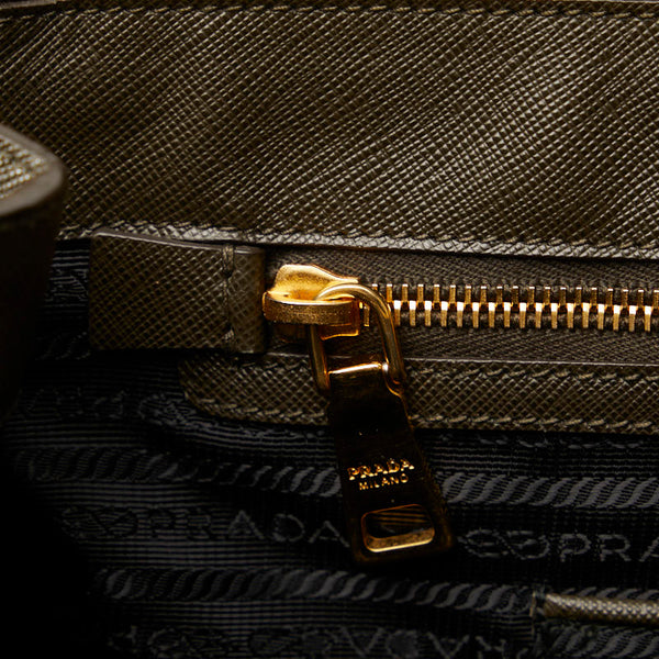 プラダ サフィアーノ ハンドバッグ カーキ レザー レディース PRADA 【中古】