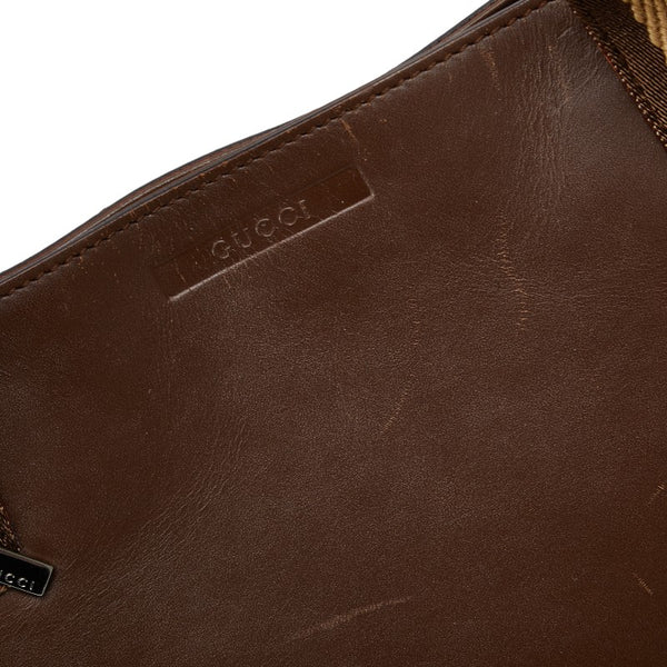 グッチ シェリー トートバッグ ハンドバッグ 73983 ブラウン ベージュ レザー レディース GUCCI 【中古】