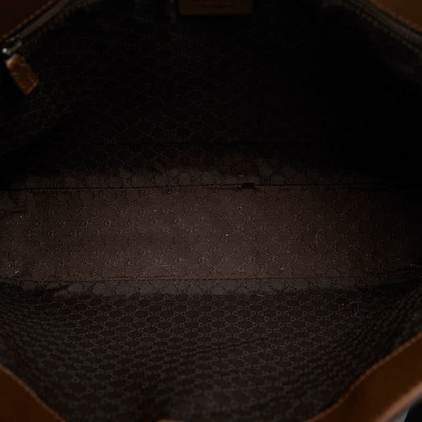 グッチ シェリー トートバッグ ハンドバッグ 73983 ブラウン ベージュ レザー レディース GUCCI 【中古】