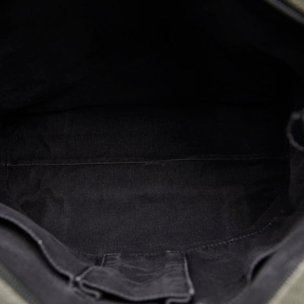 サルヴァトーレフェラガモ ガンチーニ ハンドバッグ トートバッグ FZ24 9340 グレー ブラック PVC レザー レディース Salvatore Ferragamo 【中古】