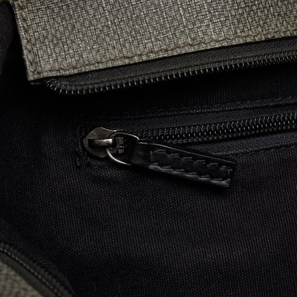 サルヴァトーレフェラガモ ガンチーニ ハンドバッグ トートバッグ FZ24 9340 グレー ブラック PVC レザー レディース Salvatore Ferragamo 【中古】