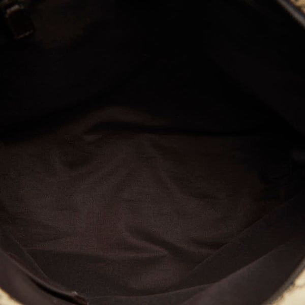 グッチ GGキャンバス シェリーライン 斜め掛け ショルダーバッグ  189751 ベージュ キャンバス レザー レディース GUCCI 【中古】