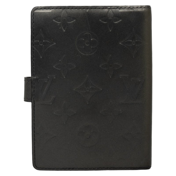 ルイ ヴィトン モノグラム マット アジェンダ PM 手帳カバー R20935 ネイビー レザー メンズ LOUIS VUITTON 【中古】