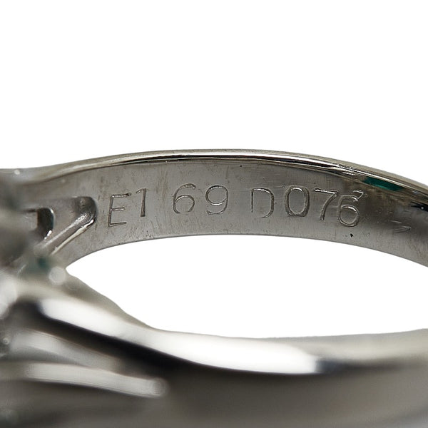 Pt900 プラチナ エメラルド1.69ct ダイヤ0.76ct リング 指輪 レディース 9号 【中古】