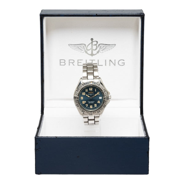 ブライトリング コルト オートマチック 腕時計 A17035 自動巻き ブルー文字盤 ステンレススチール メンズ BREITLING 【中古】