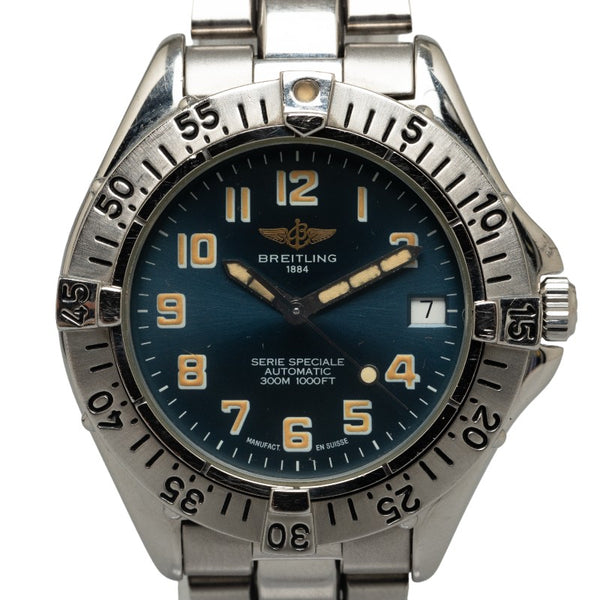 ブライトリング コルト オートマチック 腕時計 A17035 自動巻き ブルー文字盤 ステンレススチール メンズ BREITLING 【中古】