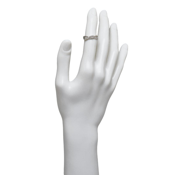 オンワード K10 ゴールド ダイヤ0.11ct 組曲 リング 指輪 レディース ONWARD 11号 【中古】