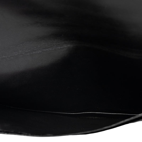 グッチ クロコダイル 長財布 ブラック ゴールド レザー メンズ GUCCI 【中古】