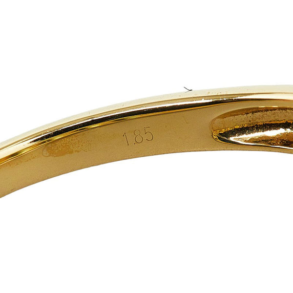 K18YG イエローゴールド ペリドット1.85ct 一文字 リング 指輪 レディース 18号 【中古】