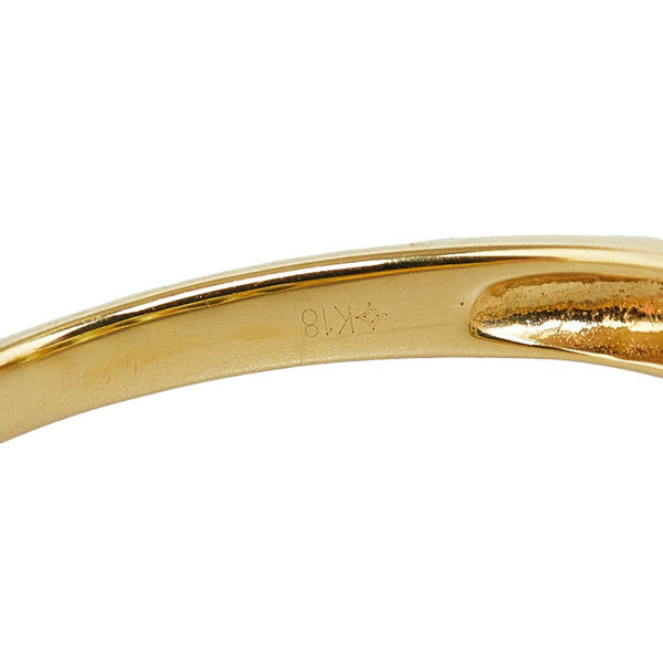 K18YG イエローゴールド ペリドット1.85ct 一文字 リング 指輪 レディース 18号 【中古】