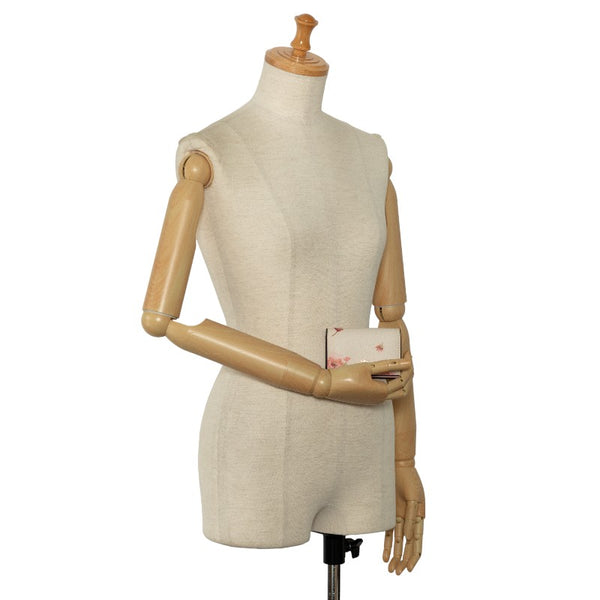 コーチ フローラル フラワー 花 カードケース 名刺入れ 91561 ピンク PVC レザー レディース COACH 【中古】