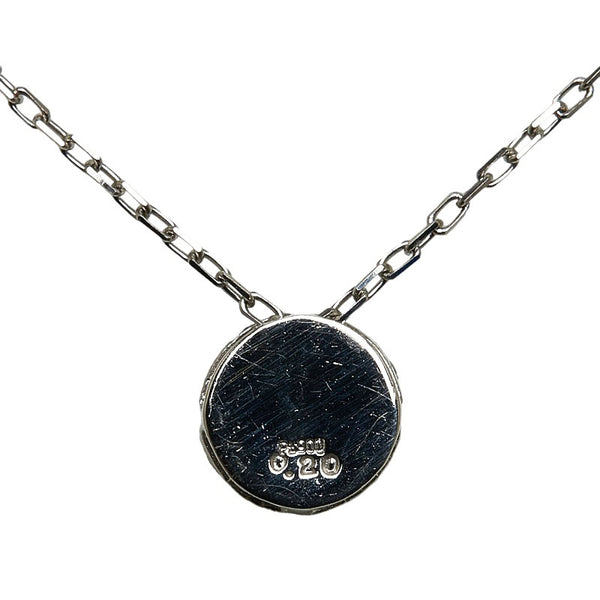 Pt900 プラチナ Pt850 プラチナ ダイヤ0.20ct パヴェ ラウンド ネックレス レディース 【中古】
