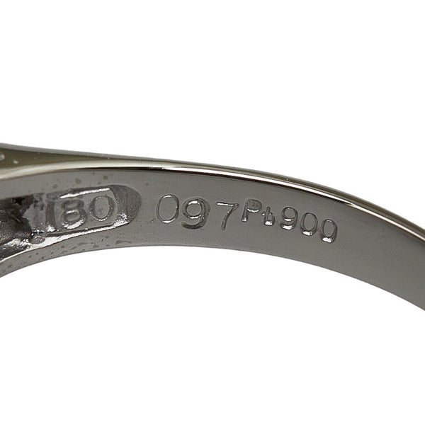 Pt900 プラチナ グリーンガーネット0.97ct ダイヤ0.24ct リング 指輪 レディース 14号 【中古】
