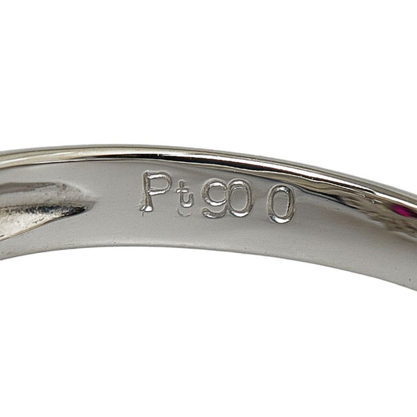 Pt900 プラチナ ルビー1.236ct ダイヤ0.43ct オーバル リング 指輪 レディース 8.5号 【中古】