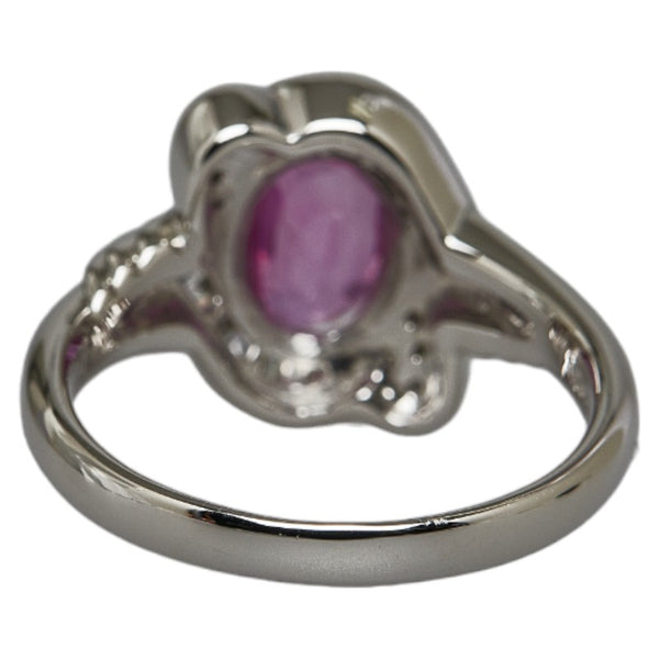 Pt900 プラチナ ピンクサファイア1.40ct ダイヤ0.35ct リング 指輪 レディース 13.5号 【中古】